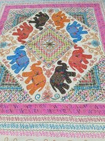 Indian fabric tablecloth with an elephant pattern. Negotiable.