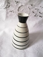 A very rare modern vase with black and white stripes from Köbánya