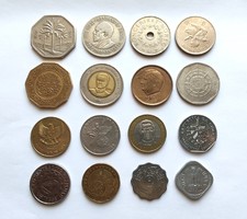 16 mixed foreign coins, Europe - Asia