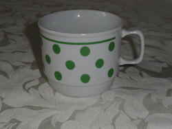 Zsolnay green polka dot porcelain cup and mug