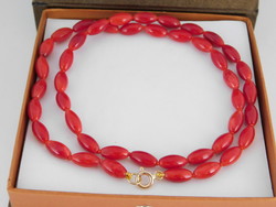 Coral necklace 14k gold