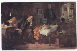 The doctor / fildes: der arzt - painting postcard