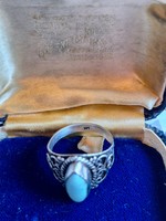 Larimar stone, 925 silver ring