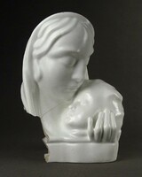 1Q526 art deco Szakmáry Hólloháza ceramic Madonna ~1940