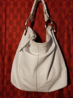 White large leather bag