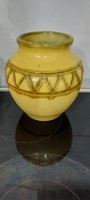 Yellow ceramic vase
