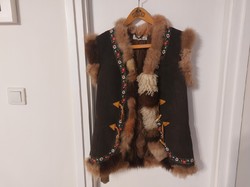 (K) women's leather vest peace jacket 164-47