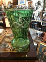 Biedermeier glass beaker, in beautiful condition, 16 cm high