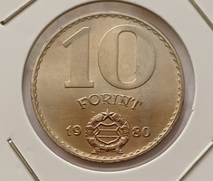 10 HUF 1980 oz, broken from the foil circulation line.