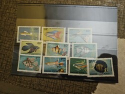1962 aquarium ornamental fish stamp series with a known misprint **