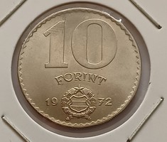 10 Forint 1972 Unc, fóliás forgalmi sorból bontva.