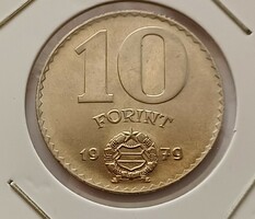 10 HUF 1979 oz, broken from the foil circulation line.