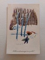 Régi karácsonyi képeslap 1964