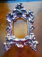 Antique putty cast iron picture frame