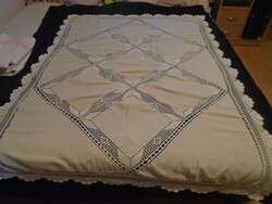 Beautiful old ecru table cloth tablecloth handmade