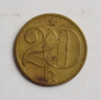Csehszlovákia 20 heller , 1982 , pénz , érme
