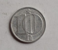 Csehszlovákia 10 heller , 1976 , pénz , érme
