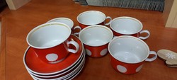 Russian porcelain tea cup + saucer set marked