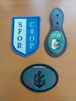 Military memorial sfor okucani technical contingent arm insignia and badge, cap badge #