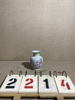 Hollóházi porcelán váza, 8 x 13 cm magas, ritkaság.2214