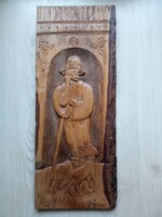 Wood carving with shepherd / shepherd theme