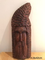 Carved shepherd's head 42 cm high