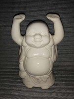 Porcelán nevető buddha figura 19 cm (1)