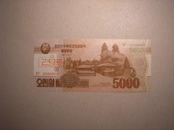 Észak-Korea-5000 Won minta 2013 UNC