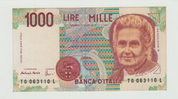 Italian 1000 lira 1991
