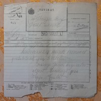 1914. Grat. Telegram of the trial judge in Tiszaeszlár, 7.