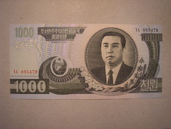 Észak-Korea-1000 Won 2002 UNC