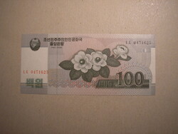 Észak-Korea-100 Won 2008 UNC