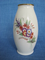 Hand-painted Hólloháza porcelain flower vase