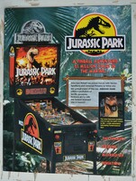 Pinball flyer Data East "Jurassic Park" Flipper reklám prospektus