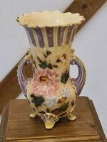 Antique Zsolnay vase with rare made in Austria-Hungary stamp, ca 1897