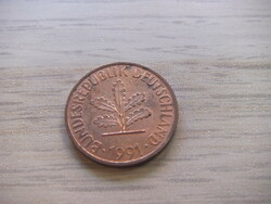 2   Pfennig   1991   (  G  )  Németország