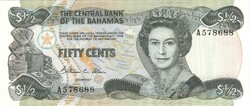 1/2 Dollar 0.5 50 cents Bahamian Islands 1984 unc