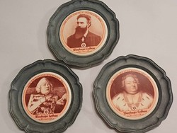 Ón miniatűr falitányérok porcelán portrékkal  3 db