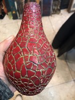 Zsolnay oxblood glazed work, 18 cm piece, vase.