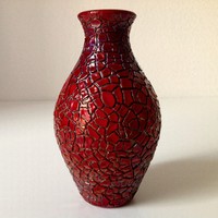 Zsolnay shrink-glazed eosin vase