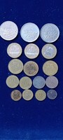 17 old French coins 1965-1990