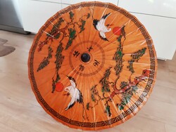 Old Chinese painted parasol, umbrella