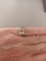 Old silver handmade ring with Victoria pattern for sale!