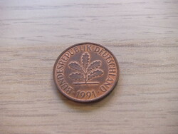 2   Pfennig   1991   (  F  )  Németország
