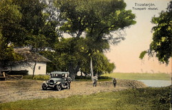 Tiszatarján - Tiszaparti detail, automobile - photo postcard 19,,