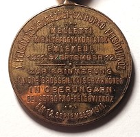 Ferenc József Felsőmagyarországi Sztropkó - Felsővíz hadgyakorlat emlékére 1911. 29 mm. Posta van !