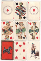 56. Court of Burgundy French card ass (dondorf) around 1935 with German and Danish stamps chromolithography
