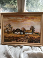 Farm - oil painting