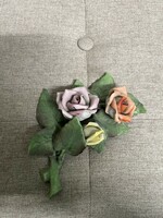 Colorful porcelain rose bouquet from Herend a71