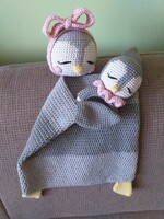 Crocheted sleeper and rattle
